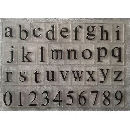 Clear Stamps Kleinbuchstaben und Zahlen