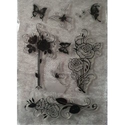 Clear Stamps Rosen/Schmetterlinge