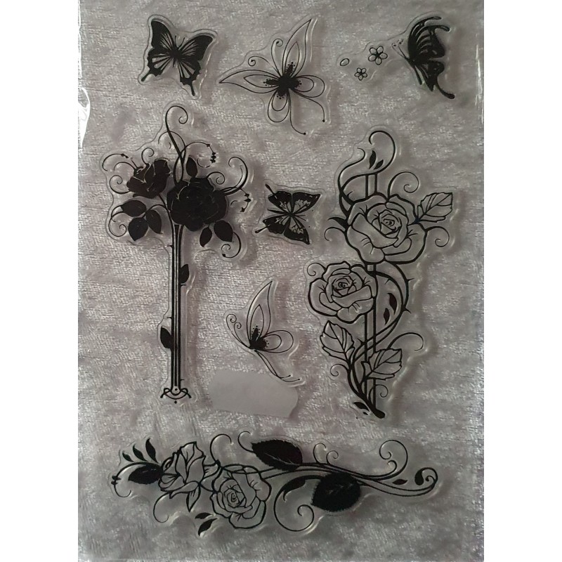 Clear Stamps Rosen/Schmetterlinge
