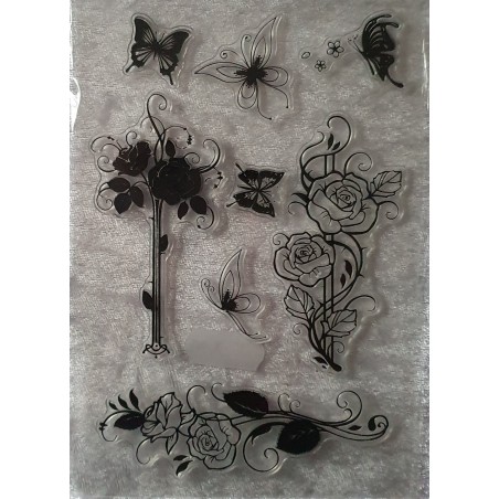 Clear Stamps Rosen/Schmetterlinge