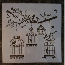Schablone Vogelkäfig