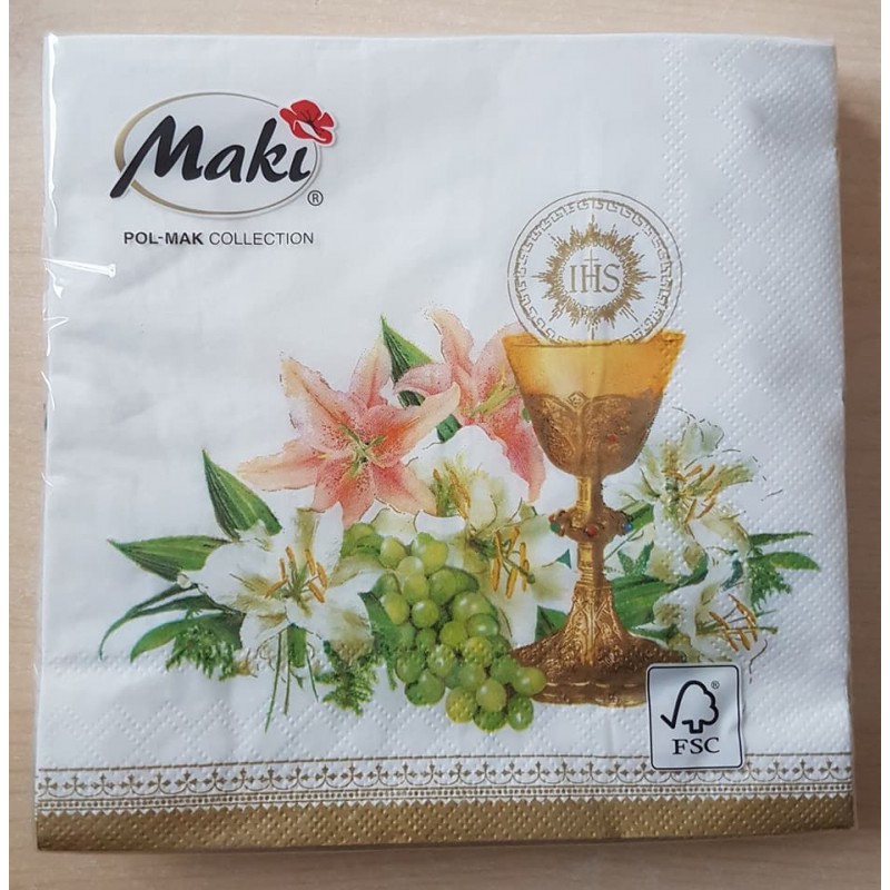Servietten Kelch/Blumen