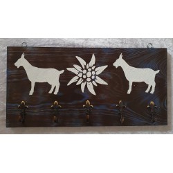 Schlüsselbrett Ziege blau