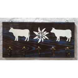 Schlüsselbrett Kuh blau