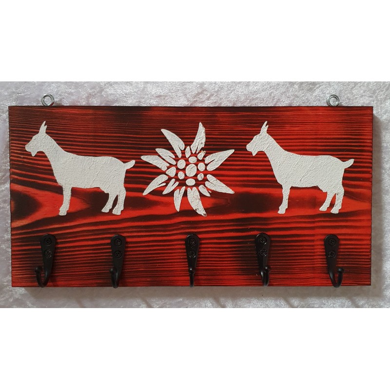 Schlüsselbrett Ziege rot