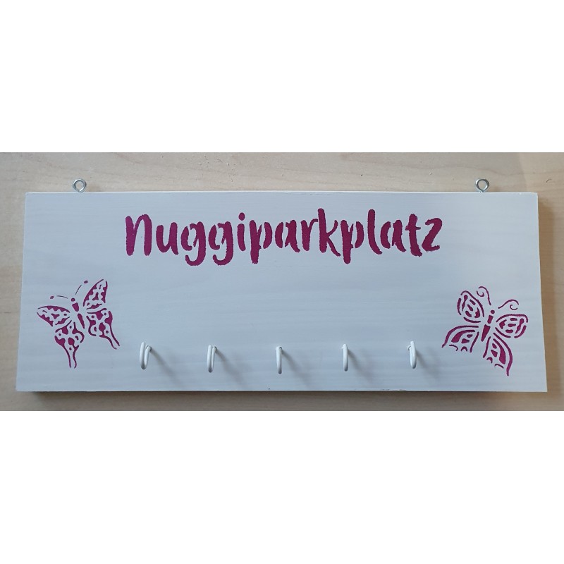Nuggiparkplatz weiss/pink