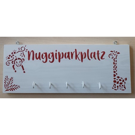 Nuggiparkplatz weiss/rot
