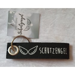 Schlüsselanhänger Schutzengel schwarz