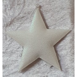 Metall Stern weiss glitzer