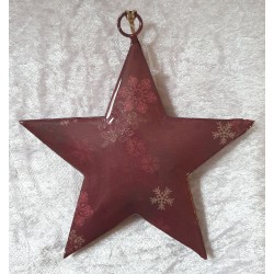 Metall Stern weinrot