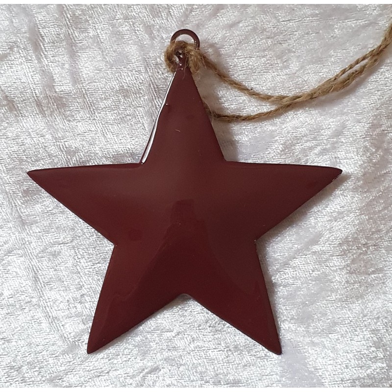 Metall Stern weinrot