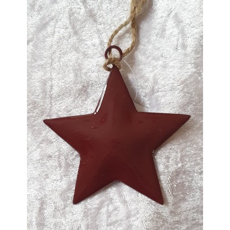 Metall Stern weinrot