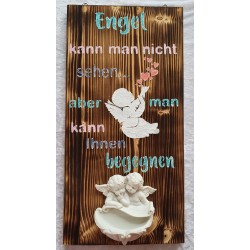 Schild mit Weihwasserbrunnen