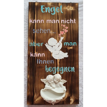 Schild mit Weihwasserbrunnen