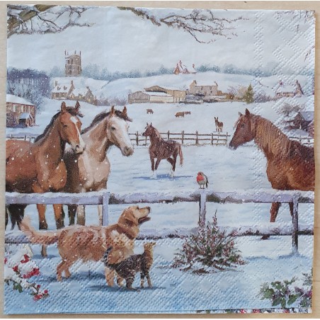 Serviette Pferde