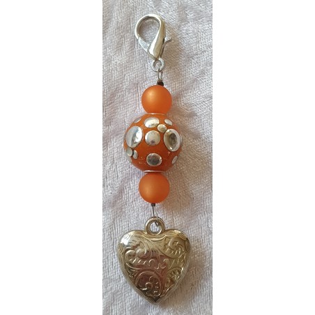 Anhänger Herz orange
