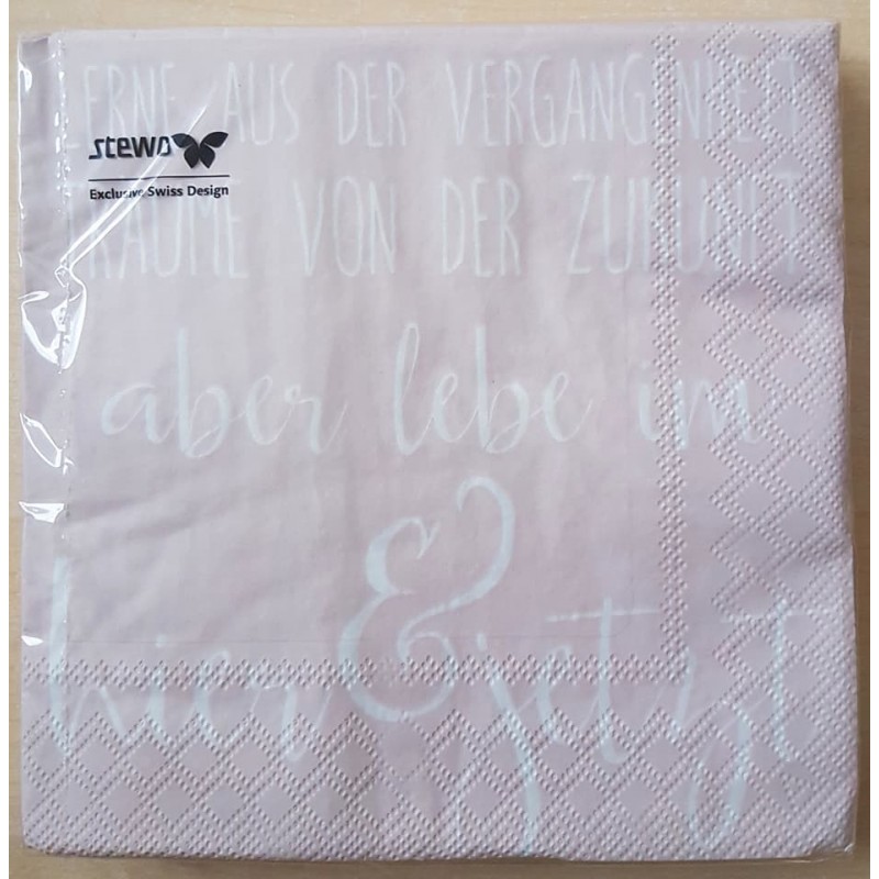 Servietten Lebe im Hier und Jetzt