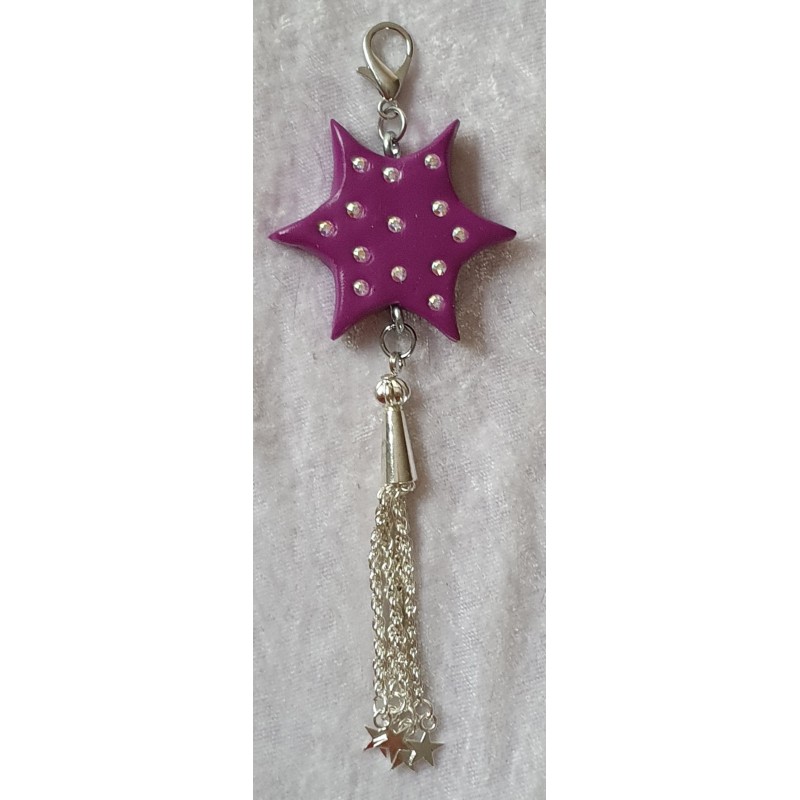 Anhänger Stern magenta