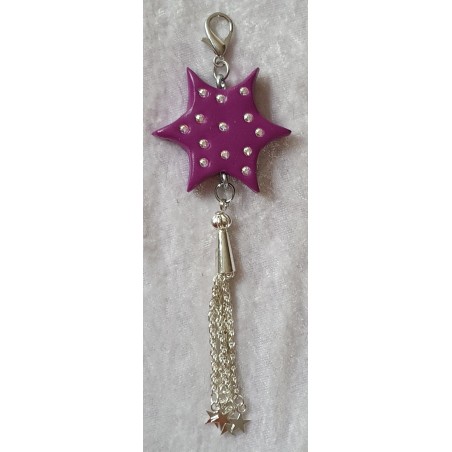 Anhänger Stern magenta