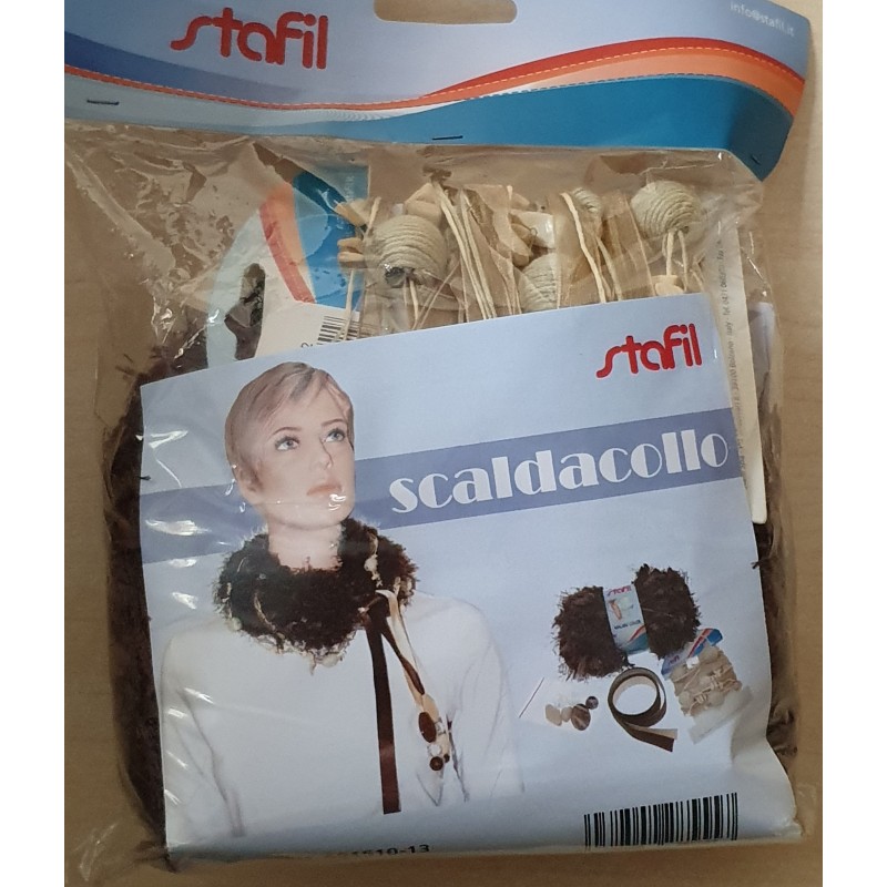 Schal Strickset braun