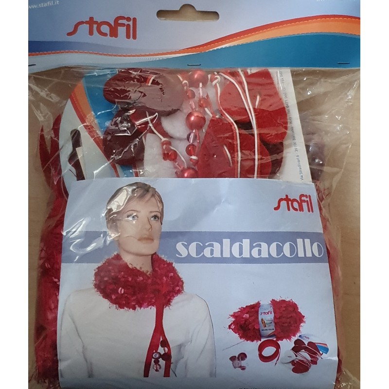 Schal Strickset rot