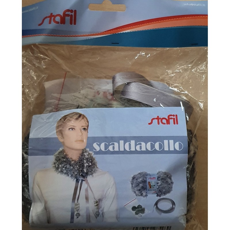 Schal Strickset grau