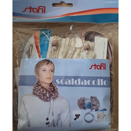 Schal Strickset beige