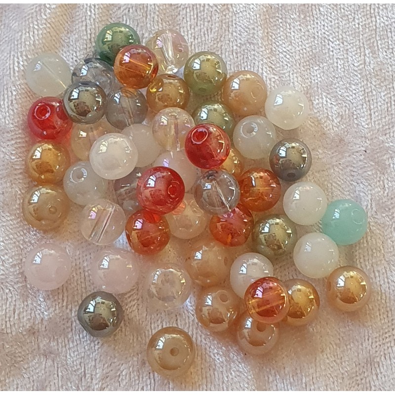 Glas Perlen bunt gemischt