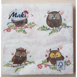 Serviette Eulen 1