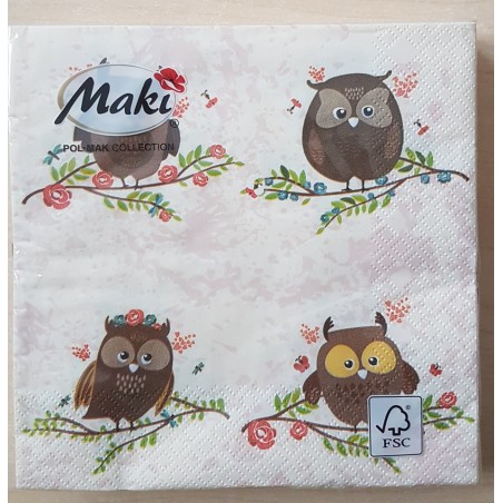 Serviette Eulen 1
