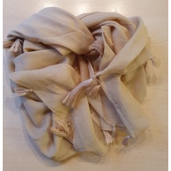 Schal mit Fransen beige