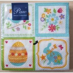 Serviette Bunte Ostern