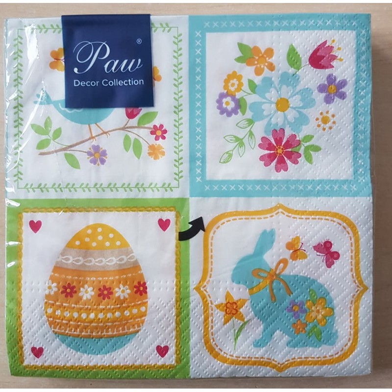 Serviette Bunte Ostern