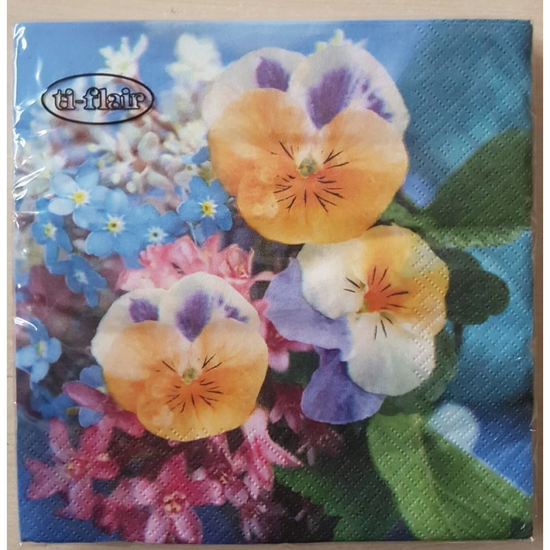 Serviette Stiefmütterchen
