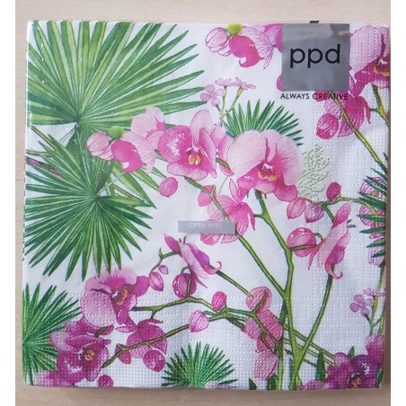 Serviette Orchideen