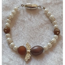 Armband Engel weiss/braun
