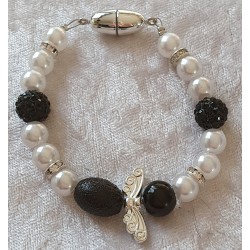 Armband Engel weiss/schwarz