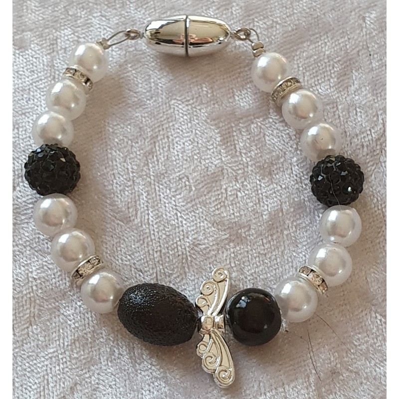 Armband Engel weiss/schwarz