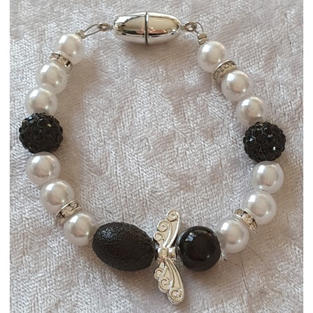Armband Engel weiss/schwarz