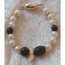 Armband Engel weiss/schwarz
