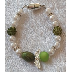 Armband Engel weiss/grün