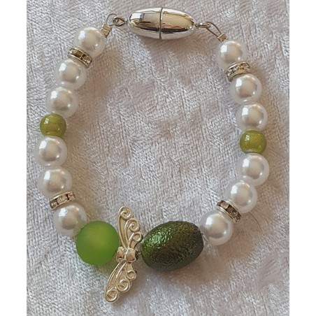 Armband Engel weiss/grün