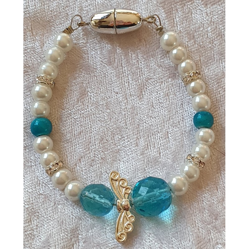Armband Engel weiss/türkis