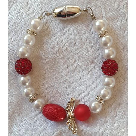 Armband Engel weiss/rot