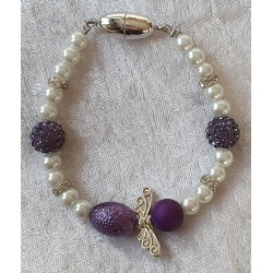 Armband Engel weiss/violette