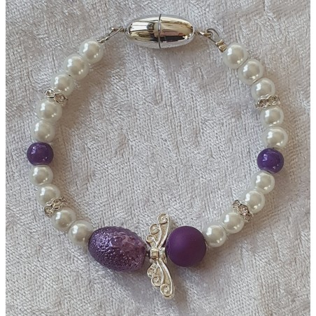 Armband Engel weiss/violette