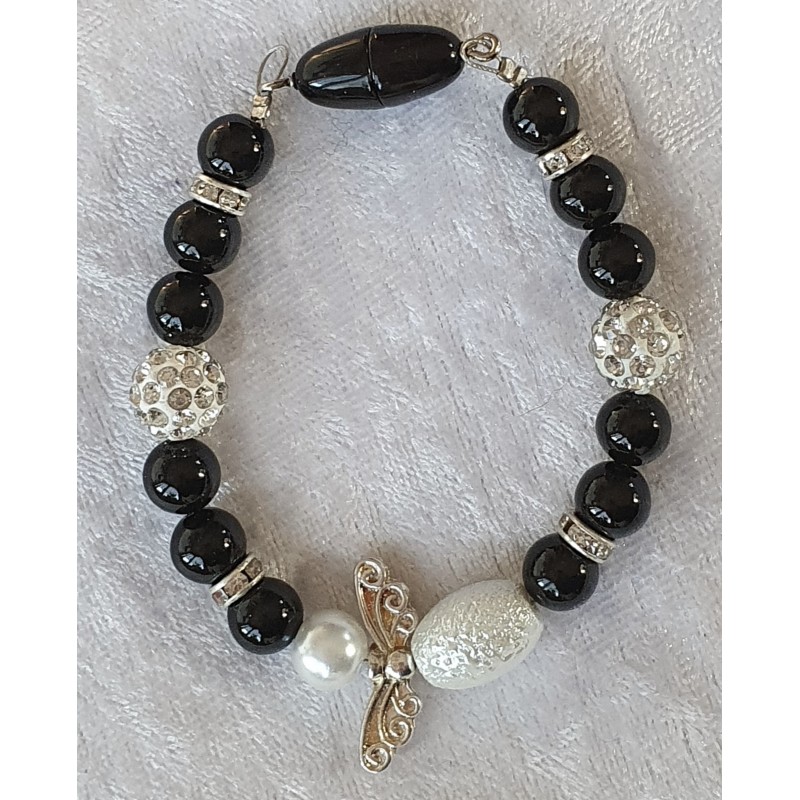 Armband Engel weiss/schwarz
