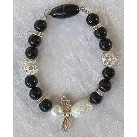 Armband Engel weiss/schwarz