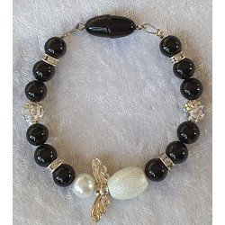 Armband Engel weiss/schwarz