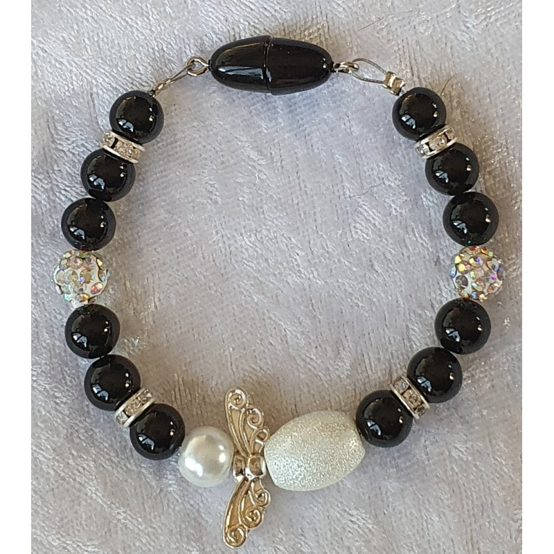 Armband Engel weiss/schwarz